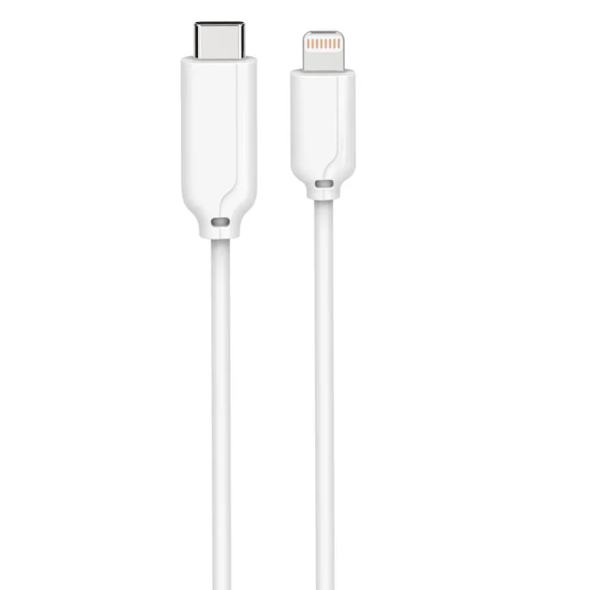 MicroConnect USB-C &ndash; Lightning kabel, 3 m, vit