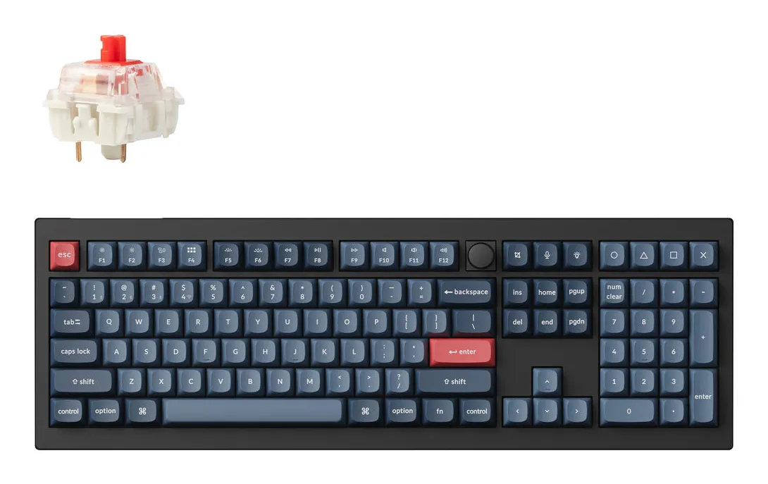 Keychron V6 MAX 100% Knob QMK/VIA Gateron Jupiter Red - wireless keyboard