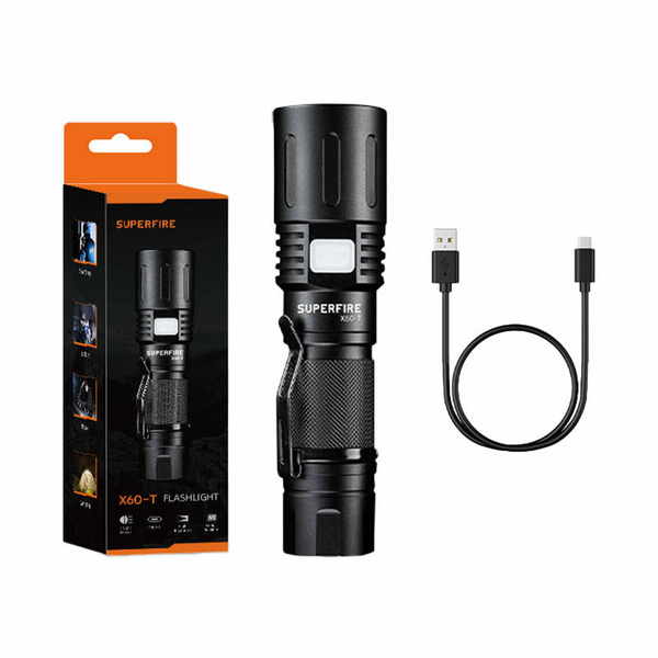 SUPERFIRE X60-T LED, 3400 mAh, 1500 lm, Flashlight