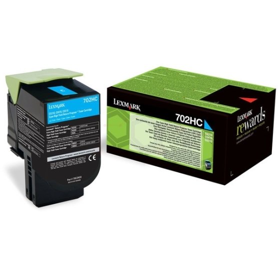Lexmark 70C2HC0 lasertoner, cyan