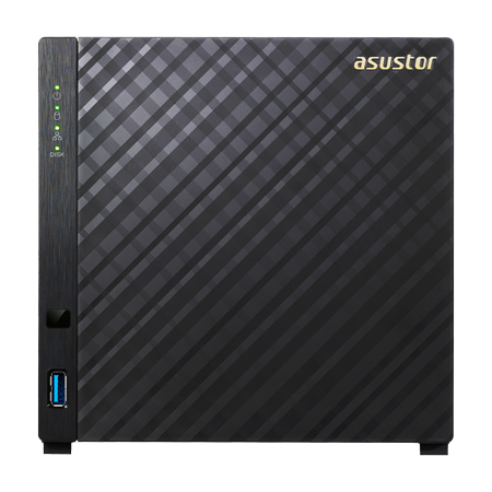 ASUSTOR AS3204T 4 bay NAS Intel Celeron Quad-Core 2GB DDR3L 2GB DDR3L GbE x1 USB 3.0 WoL AES-NI hardware encryption