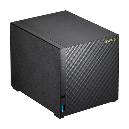 ASUSTOR AS3204T 4 bay NAS Intel Celeron Quad-Core 2GB DDR3L 2GB DDR3L GbE x1 USB 3.0 WoL AES-NI hardware encryption