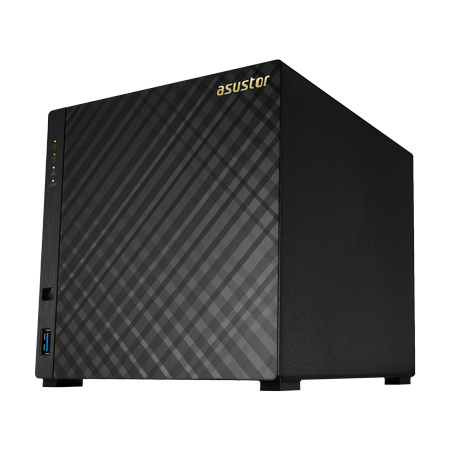 ASUSTOR AS3204T 4 bay NAS Intel Celeron Quad-Core 2GB DDR3L 2GB DDR3L GbE x1 USB 3.0 WoL AES-NI hardware encryption