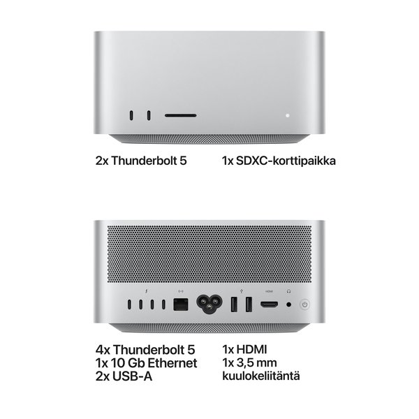 Apple Mac Studio M5 Ultra (30C / 64C), 96 GB, 1 TB mini-PC, silver
