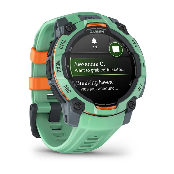 Garmin Instinct 3 45mm AMOLED Sports Watch, Neo Tropic