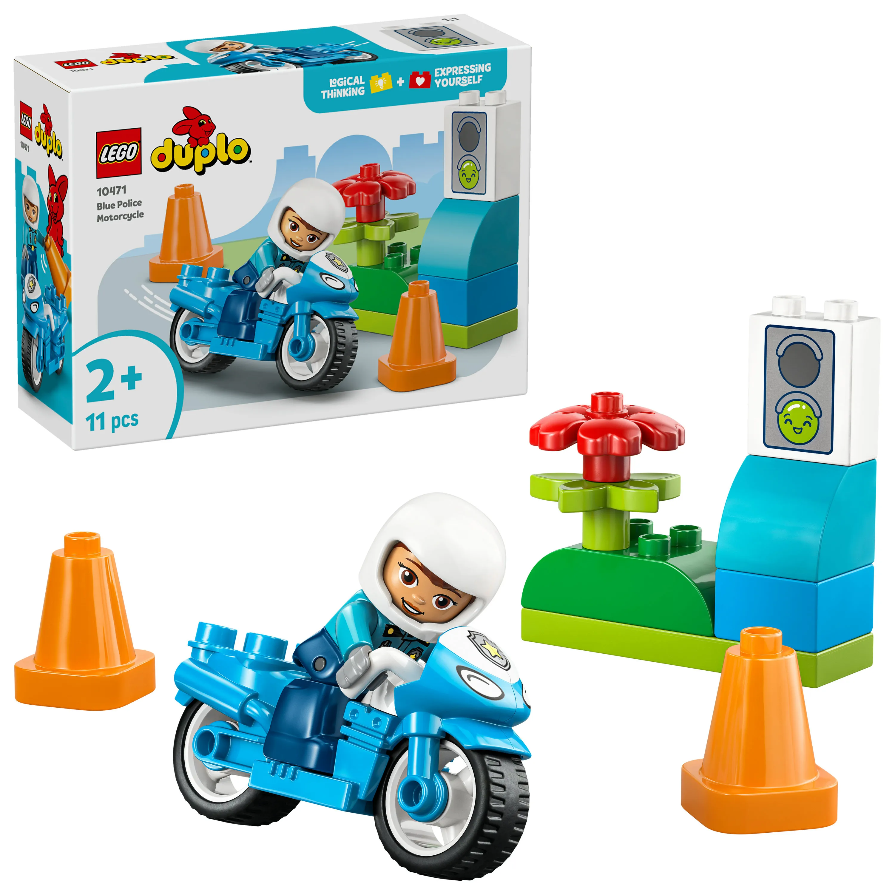 LEGO DUPLO Town Blue Police Motorcycle 10471