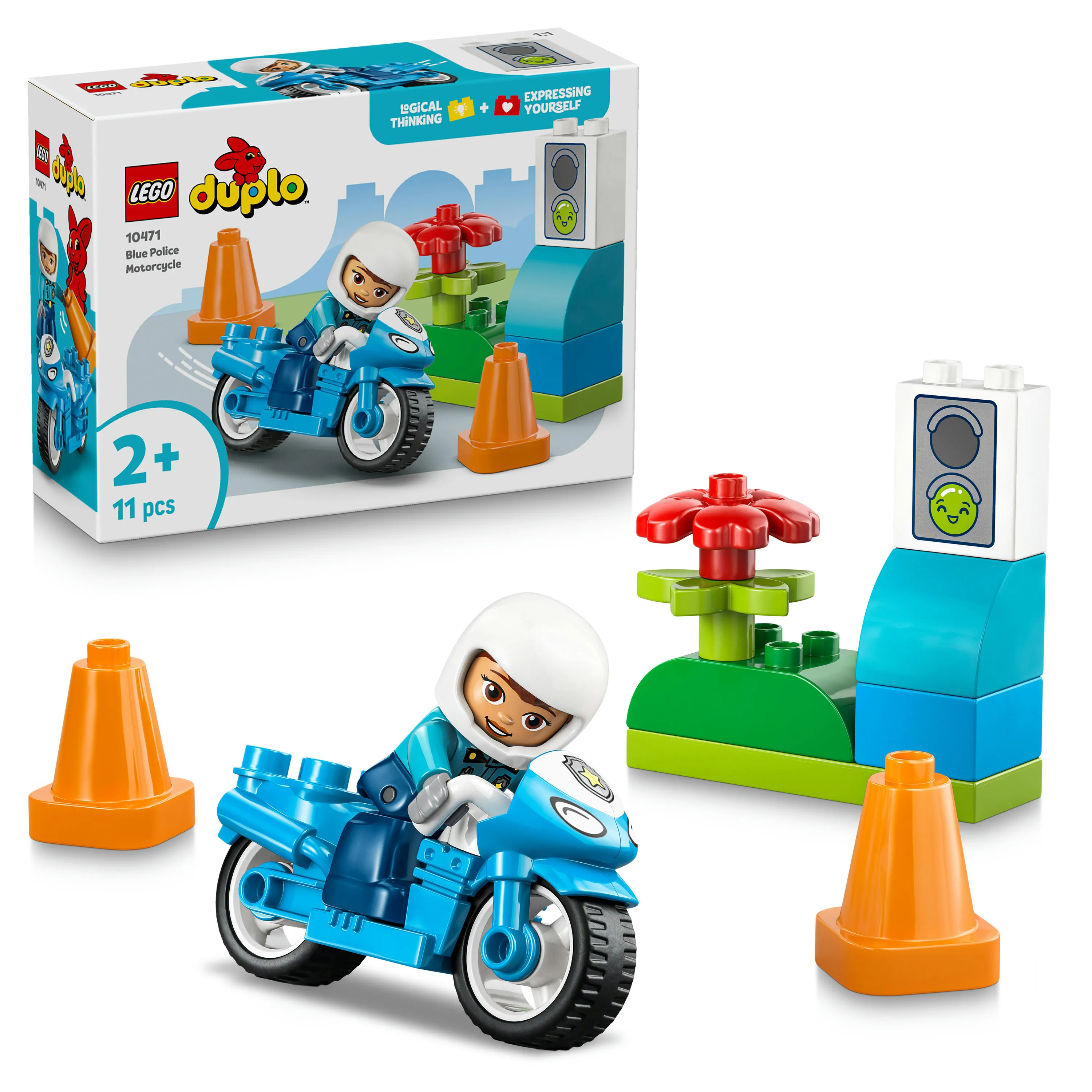 LEGO DUPLO Town Blue Police Motorcycle 10471