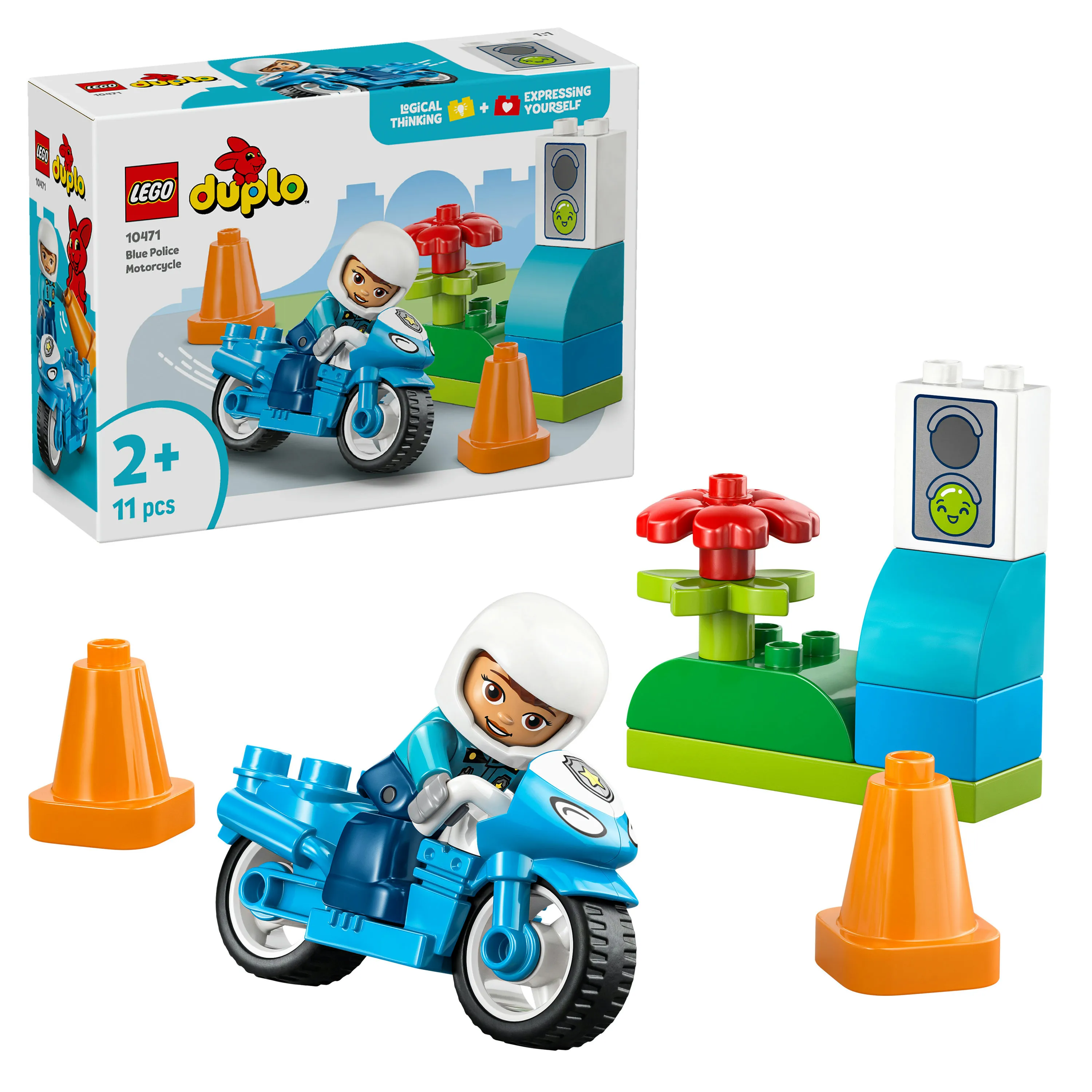 LEGO DUPLO Town Blue Police Motorcycle 10471