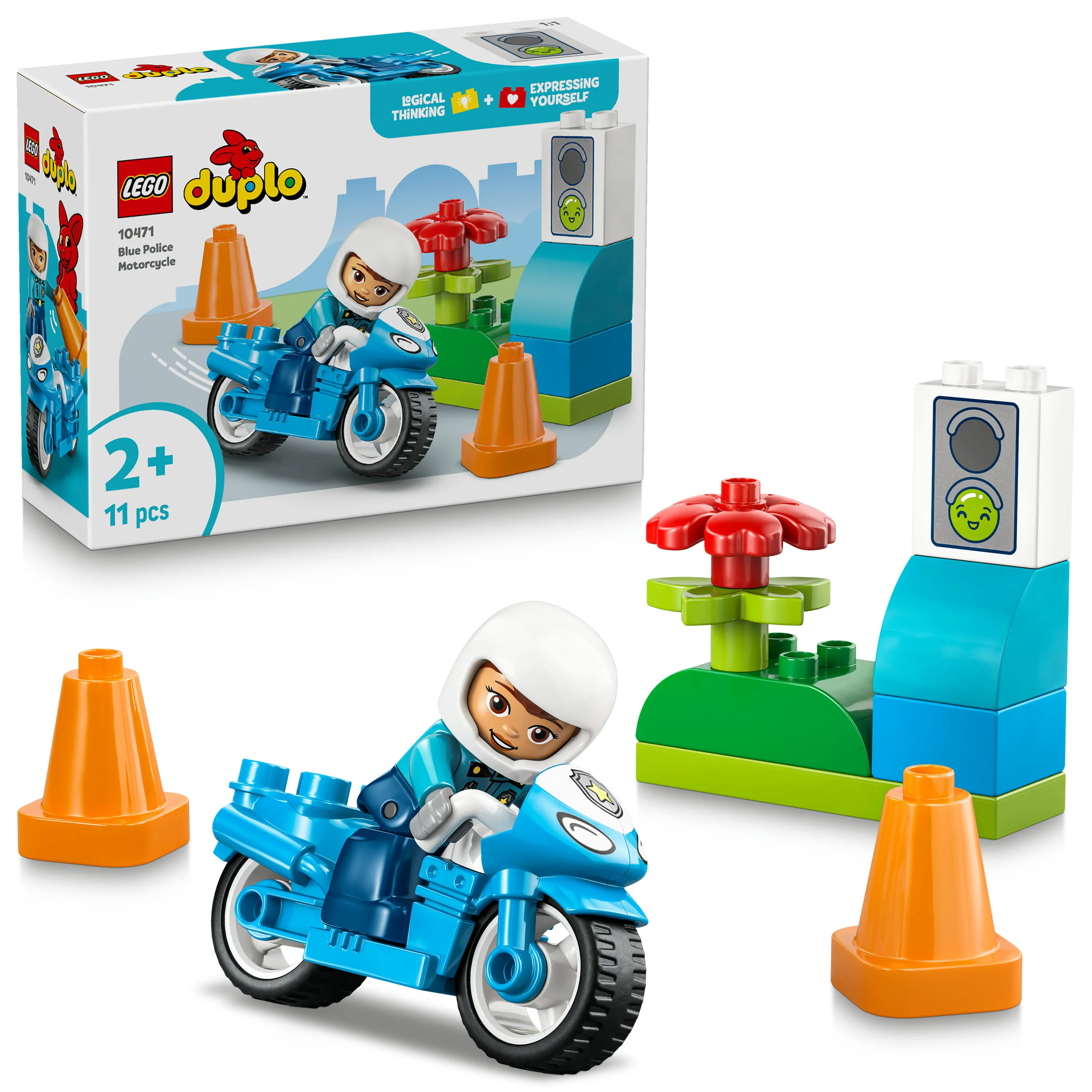 LEGO DUPLO Town Blue Police Motorcycle 10471