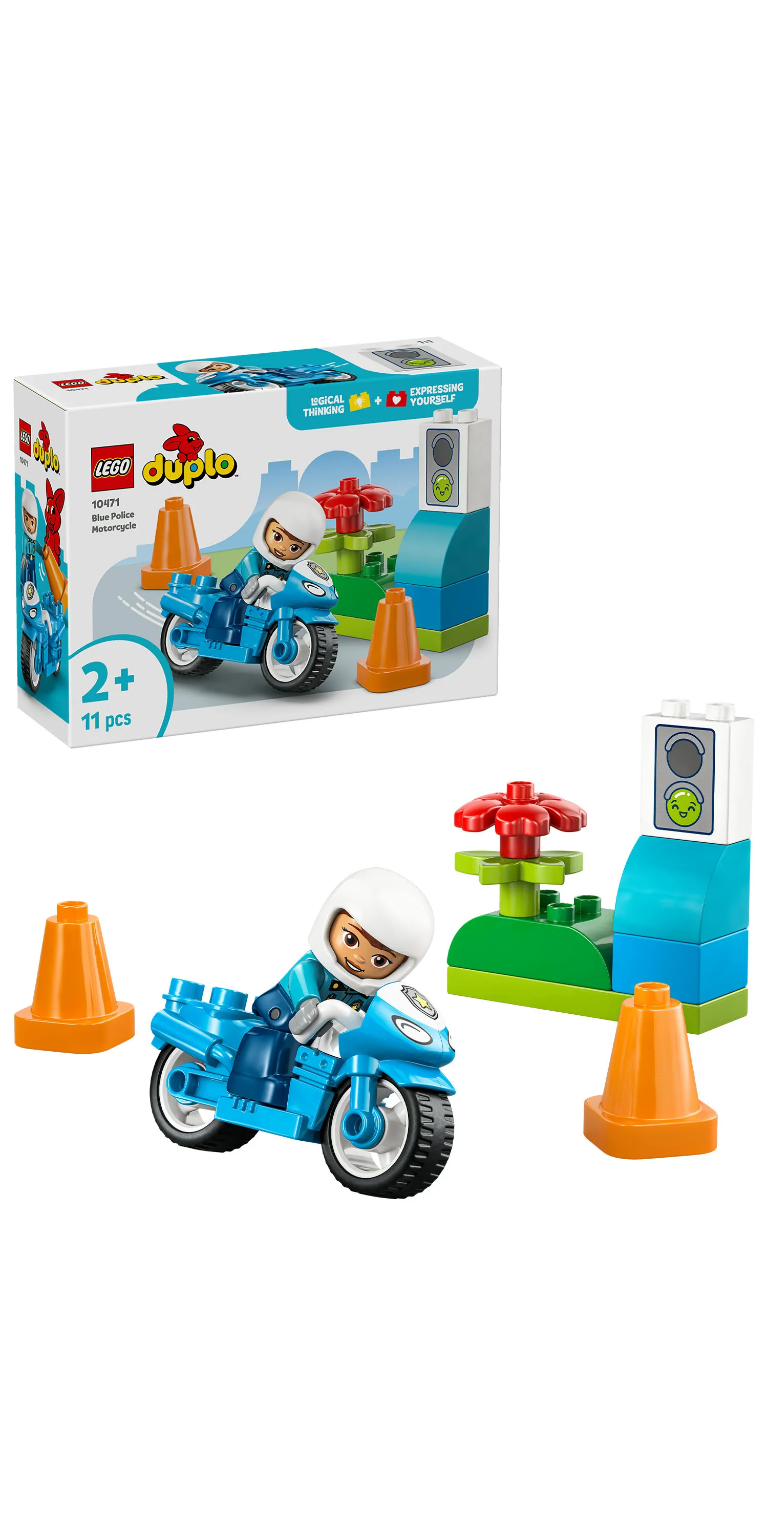 LEGO DUPLO Town Blue Police Motorcycle 10471