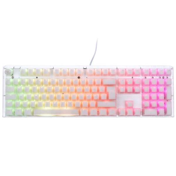 Ducky One 3 Aura White Fullsize Cherry Brown RGB - speltangentbord
