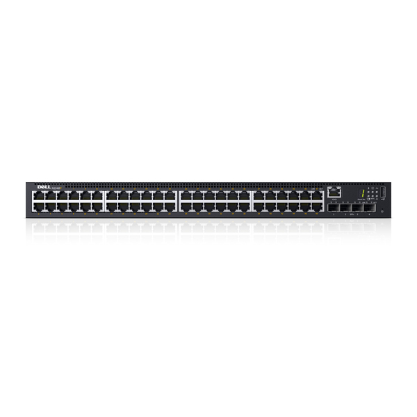 Dell Networking N1548P - Kytkin - L2+ - Hallinnoitu - 48 x 10/100/1000 + 4 x 10 Gigabit SFP+ - r&auml;kkiin asennettava - PoE+ (30.8 W)