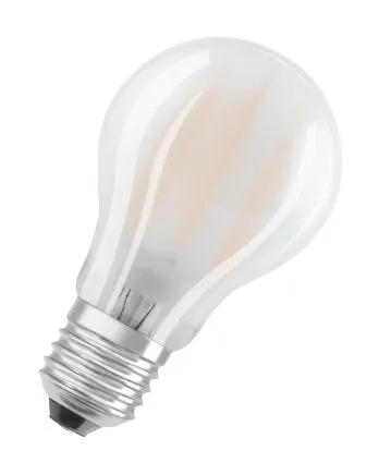 OSRAM LED Filament A-Shape Bulb, 60 Watt Equivalent, 7 Watt, 806 Lumen, 2700 Kelvin, Warm White, Frosted Matte, E27, 3-Pack
