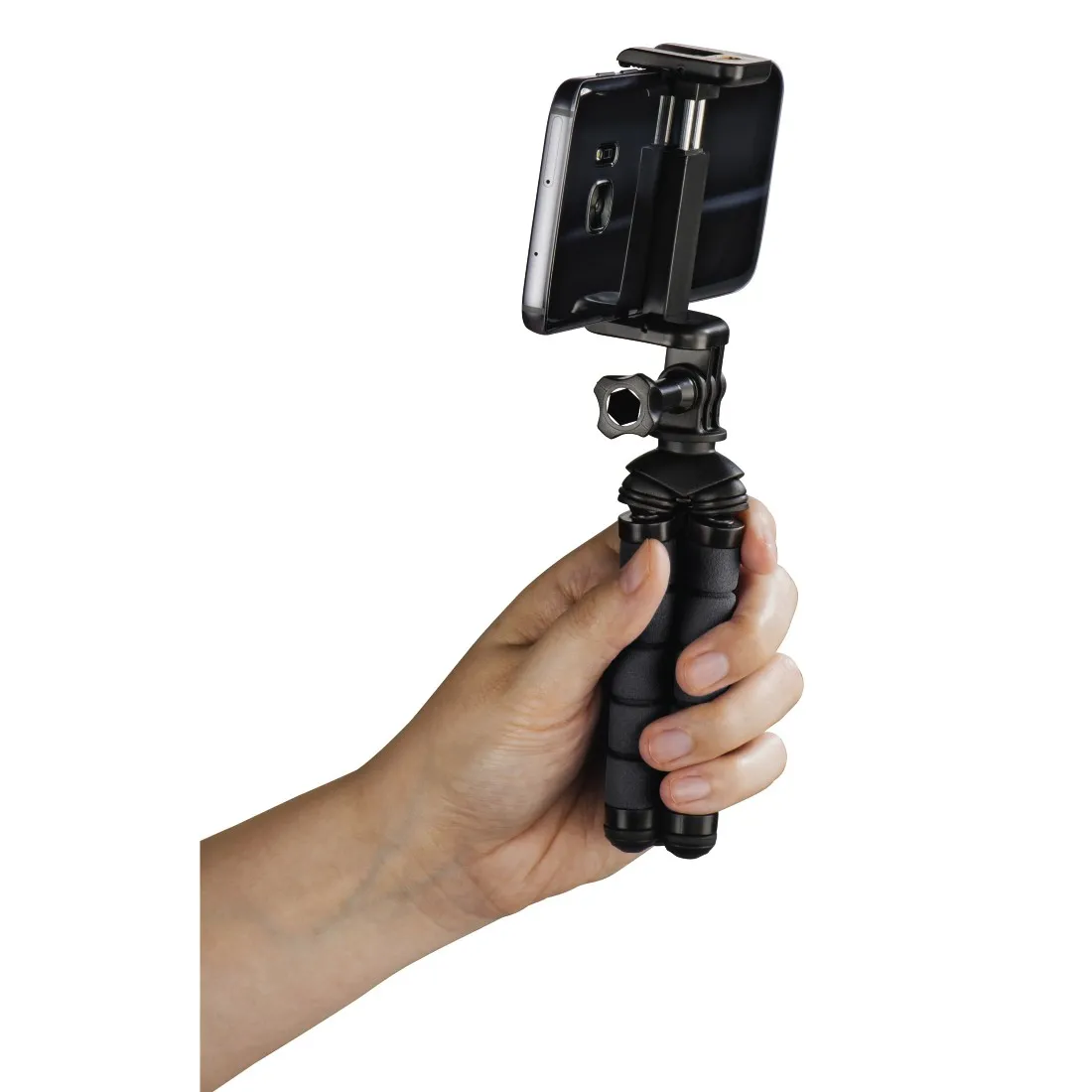 HAMA P&ouml;yt&auml;jalusta Flex Smartphone & GoPro 14cm Musta