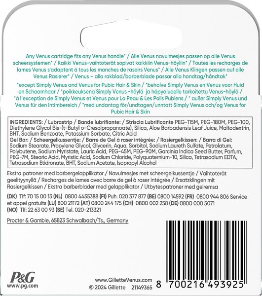 Gillette Venus Pro ComfortGlide Sensitive, 4-Pack - replacement blades