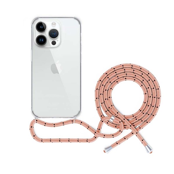 Epico Nake String, iPhone 14 Pro Max - Case, Transparent, Pink