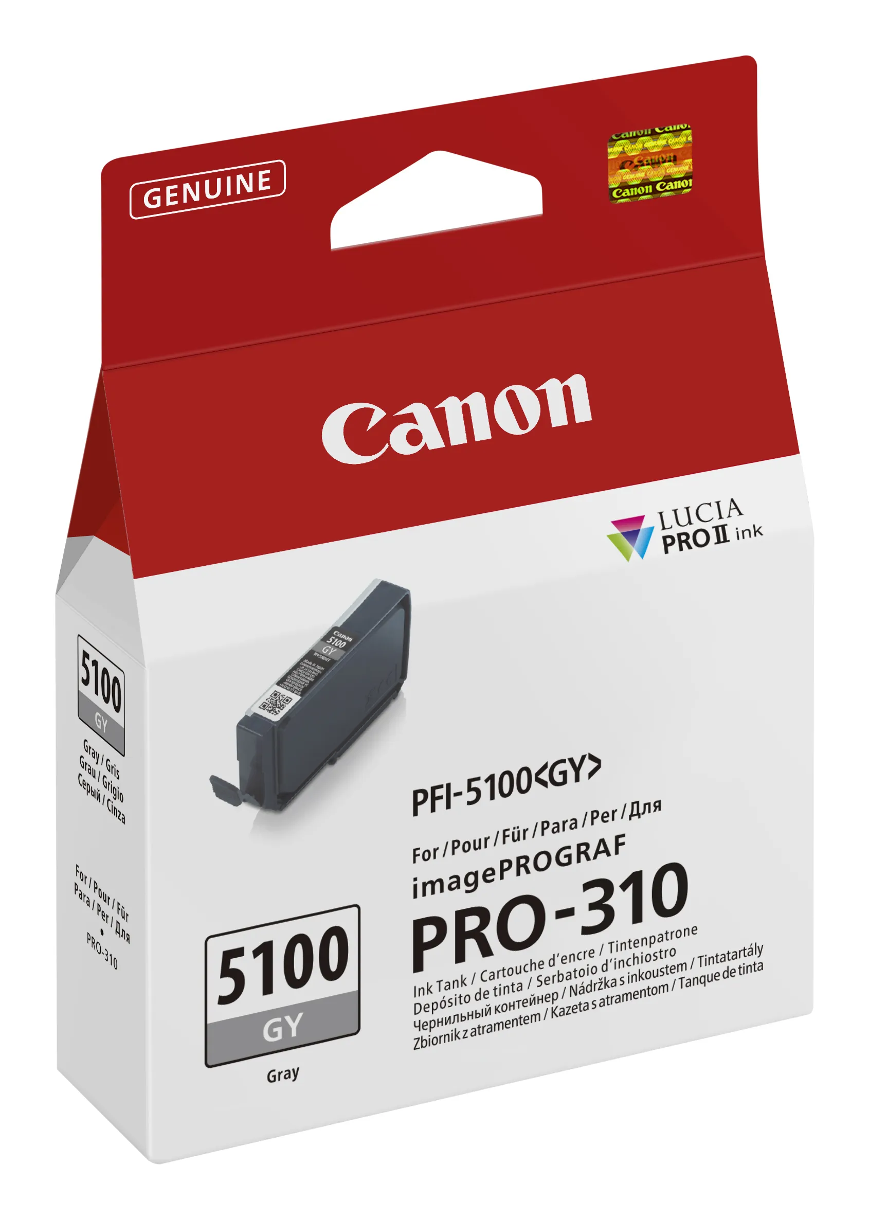 Canon PFI-5100-mustekasetti, 14.4 ml, harmaa