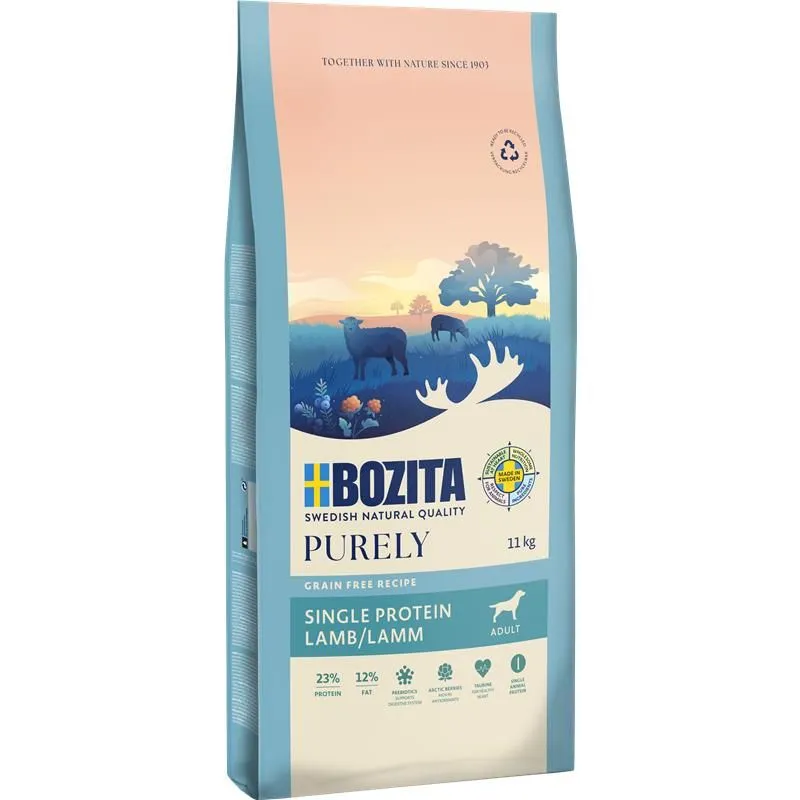Bozita Purely Adult Lamb, Dry food for dogs, Grain Free, 11kg