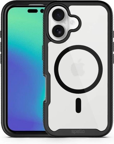 Spello Rugged Magnetic Case iPhone 16 Plus - black