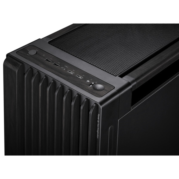 Asus ProArt PA602 Wood Edition - E-ATX chassi, metallpanel, svart