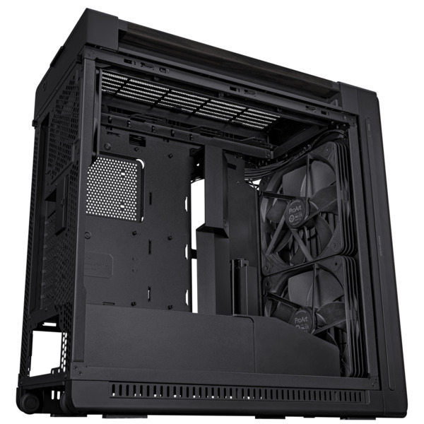 Asus ProArt PA602 Wood Edition -E-ATX-kotelo, metallipaneeli, musta