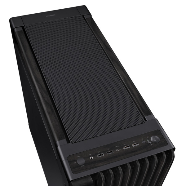 Asus ProArt PA602 Wood Edition - E-ATX case, Metal Panel, black