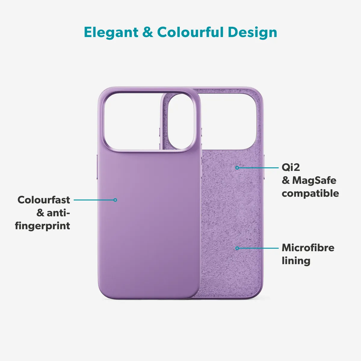 Epico Silicone Pro Mag+ Case iPhone 17 Pro Qi2  &amp;  MagSafe Compatible, Purple