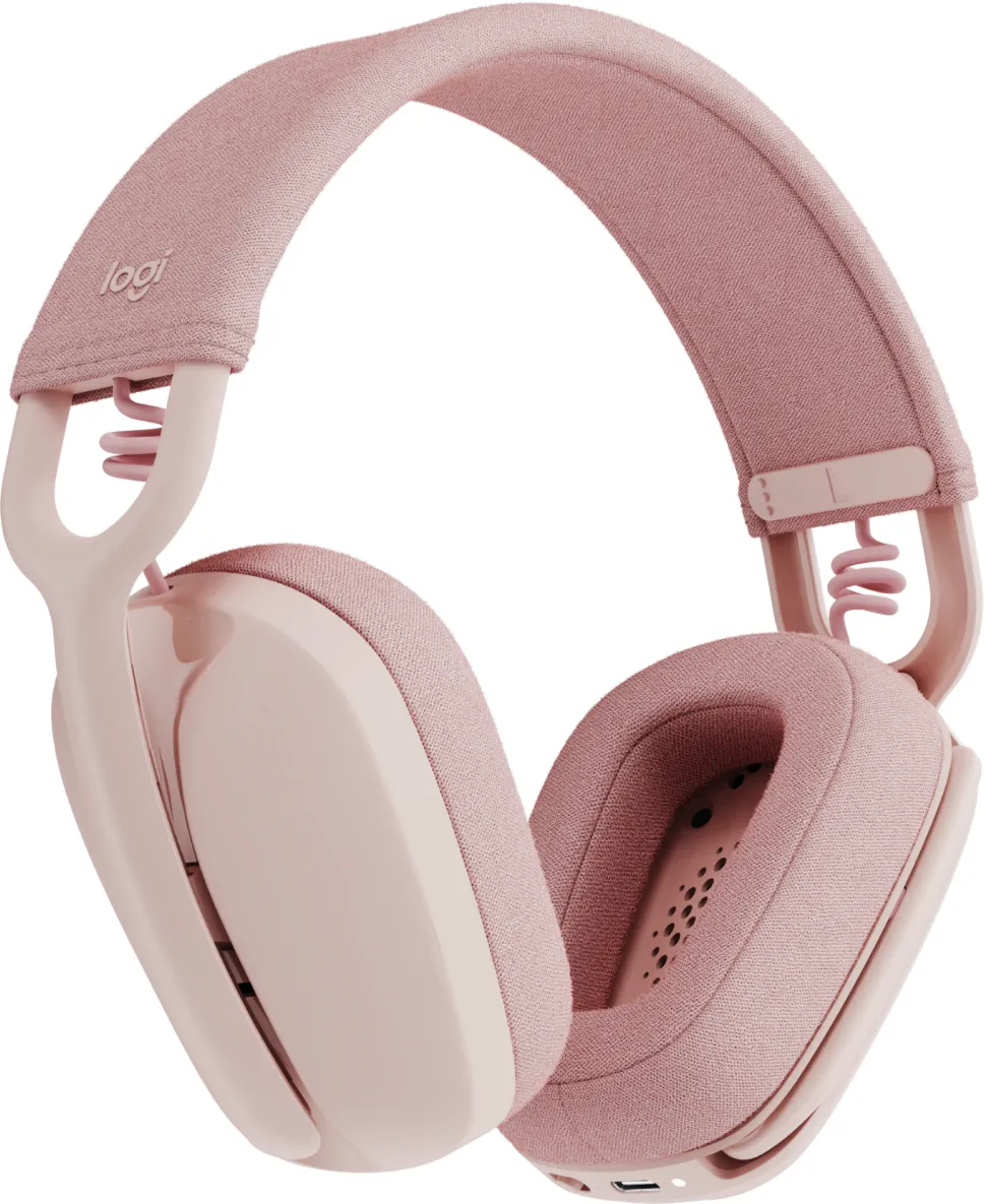 Logitech Zone Vibe - tr&aring;dl&ouml;sa h&ouml;rlurar, rosa