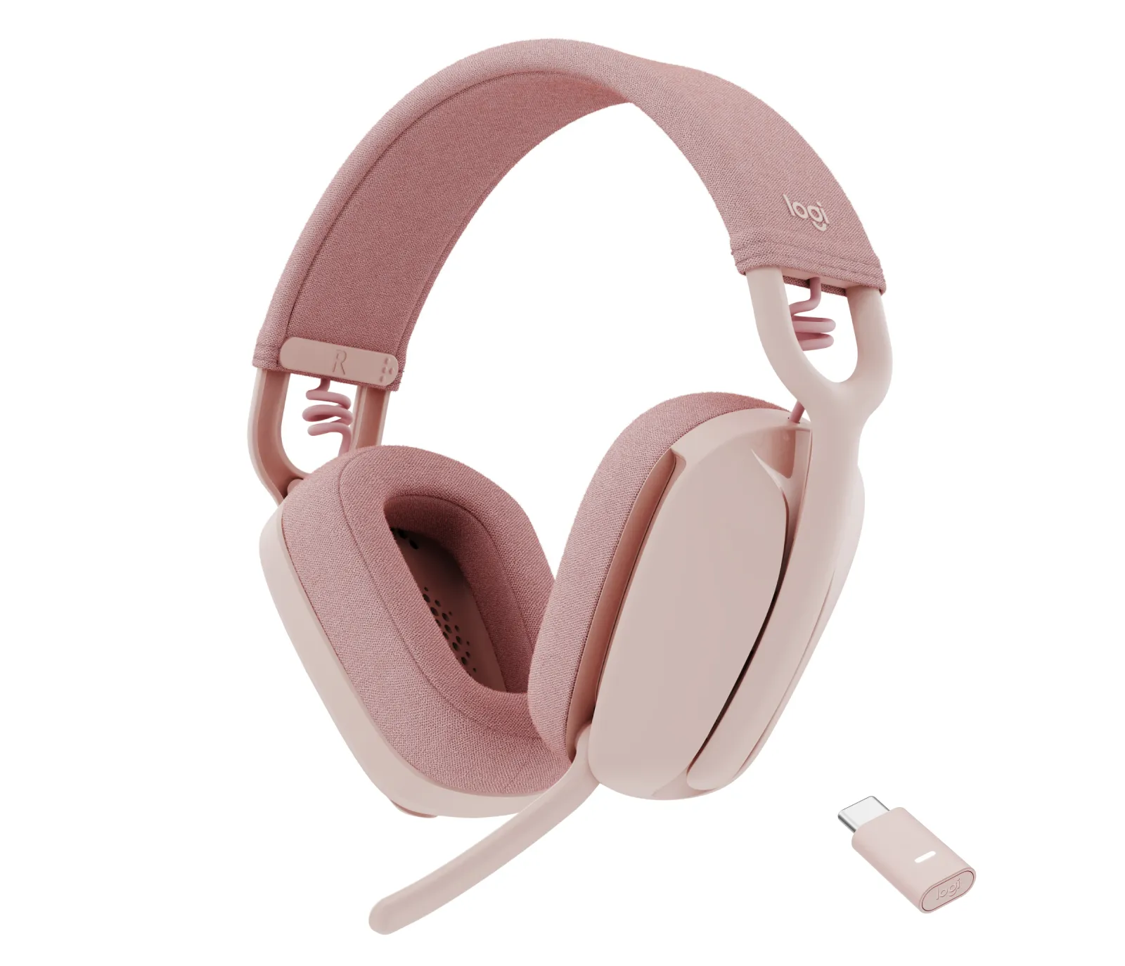 Logitech Zone Vibe - tr&aring;dl&ouml;sa h&ouml;rlurar, rosa
