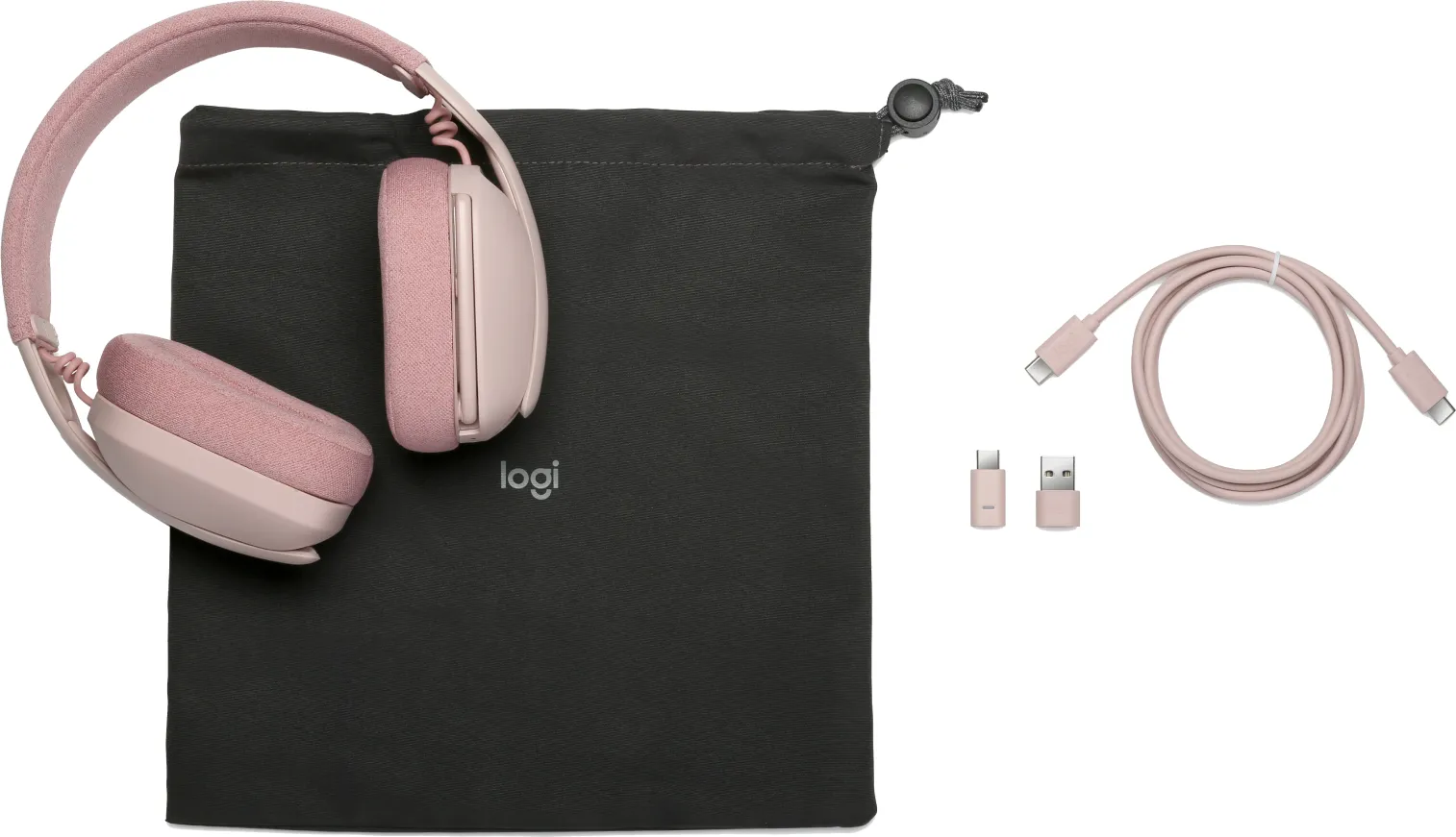 Logitech Zone Vibe - tr&aring;dl&ouml;sa h&ouml;rlurar, rosa