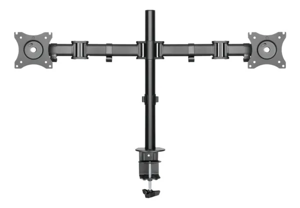 Deltaco Office Dual - monitor arm, black, 13"-27", 2x8Kg
