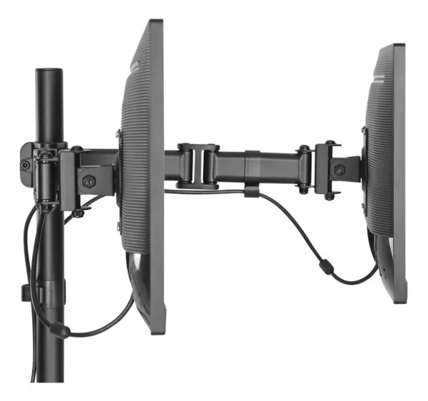 Deltaco Office Dual - monitor arm, black, 13"-27", 2x8Kg