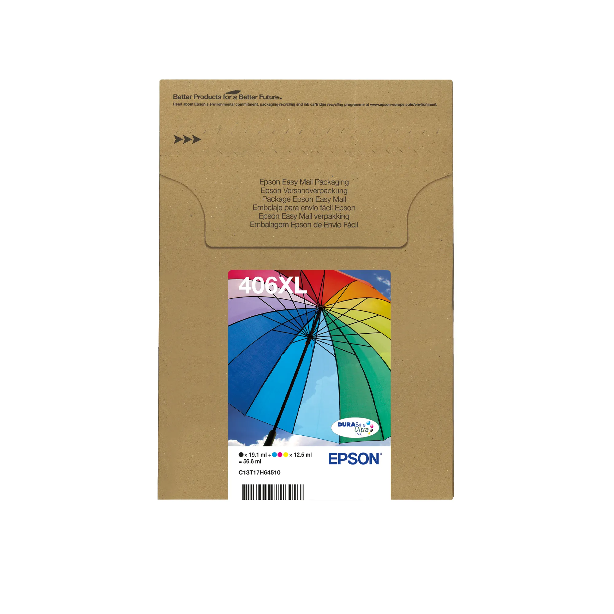 Epson 406XL -mustekasettipakkaus, musta/syaani/magenta/keltainen, 4 kpl