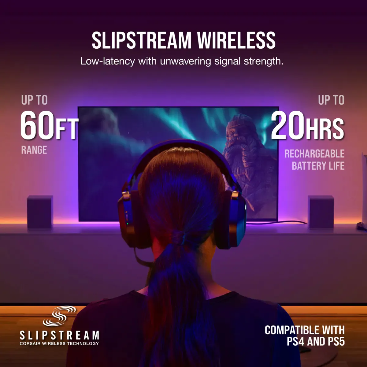 Corsair HS80 RGB - wireless gaming headset, carbon