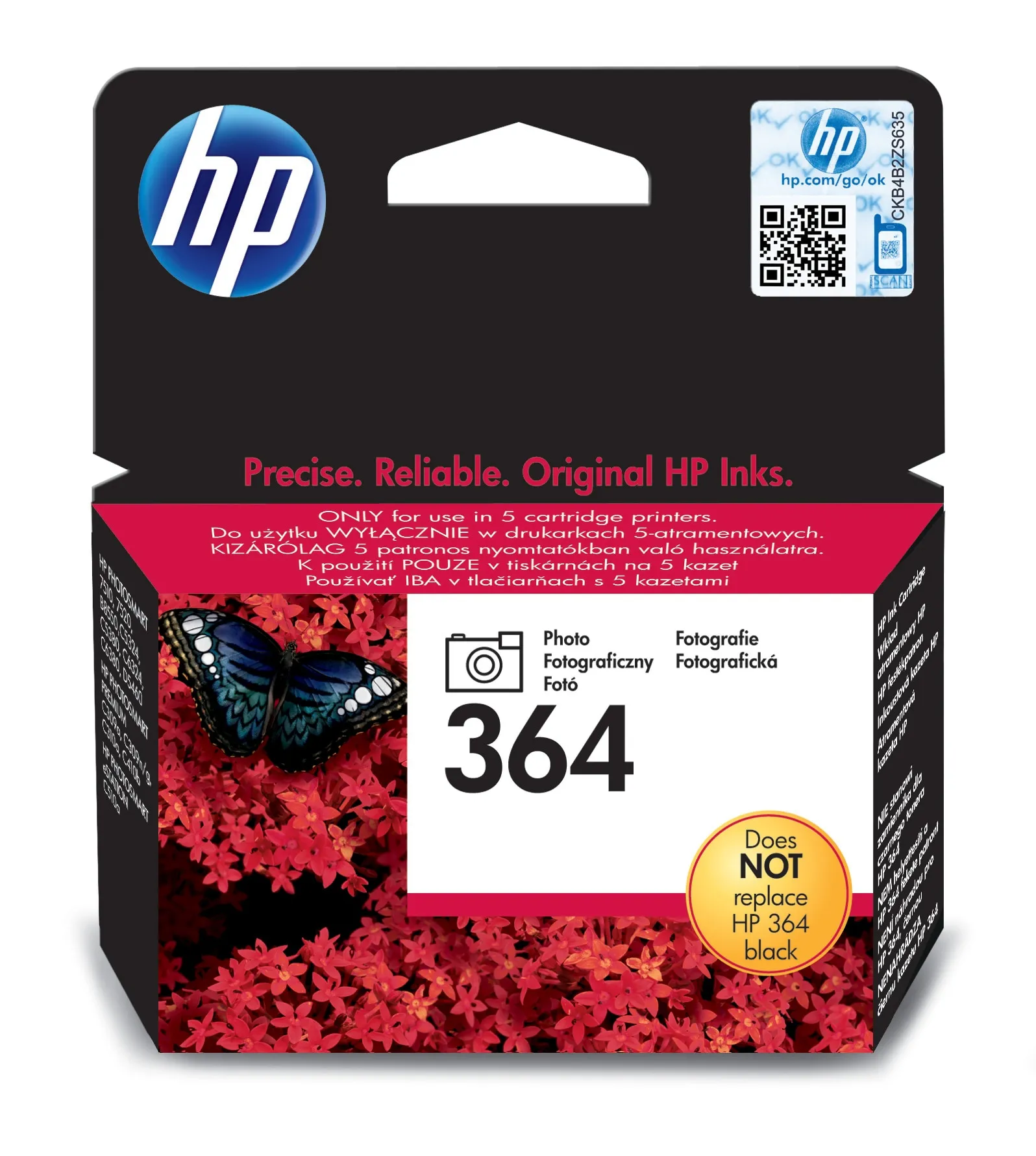 HP 364 -mustekasetti, 3 ml, valokuvamusta