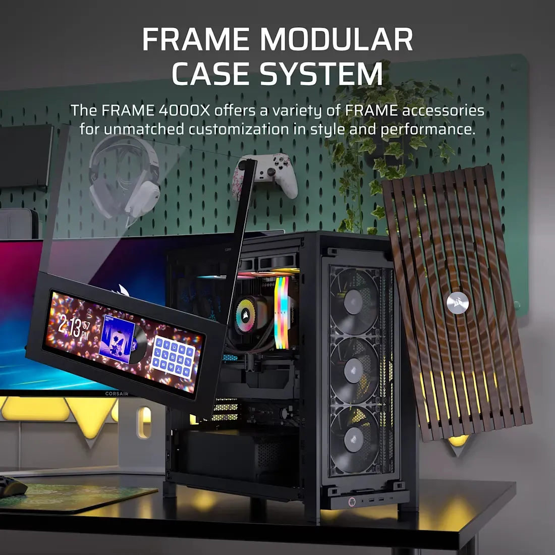 CORSAIR FRAME 4000X RS Midi-Tower Case with window, with RGB lighting, Black