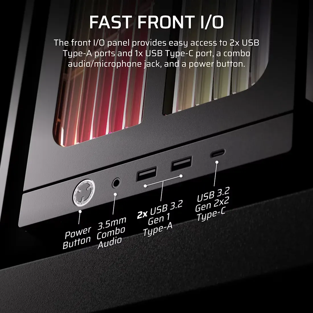 CORSAIR FRAME 4000X RS Midi-Tower Case with window, with RGB lighting, Black
