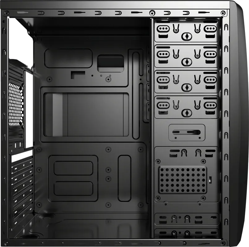 AEROCOOL CS-1102 Midi-Tower Case, Black