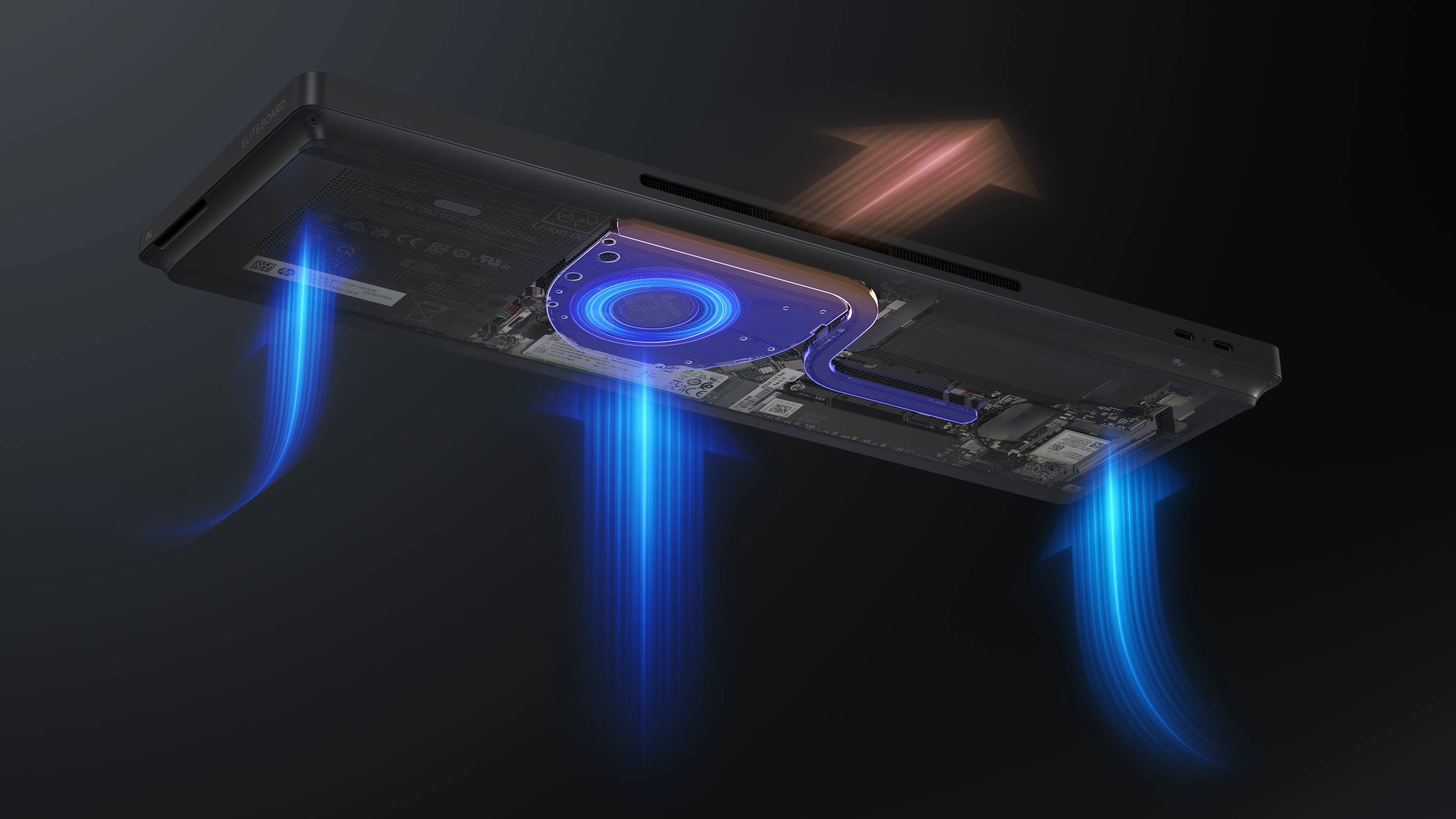 HP EliteBoard G1a Next Gen AI PC AMD Ryzen AI 5 330, 16 Gt, 512 Gt, Win 11 Pro -p&ouml;yt&auml;tietokone, musta