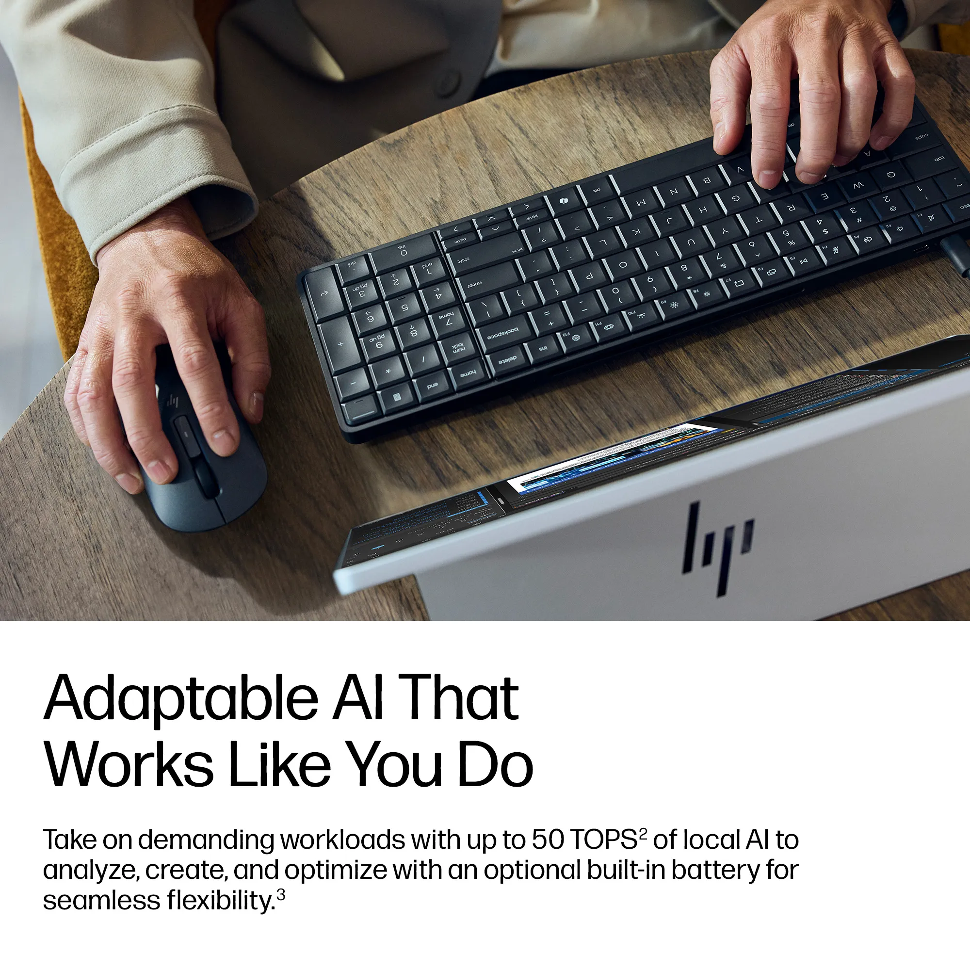HP EliteBoard G1a Next Gen AI PC AMD Ryzen AI 5 330, 16 Gt, 512 Gt, Win 11 Pro -p&ouml;yt&auml;tietokone, musta