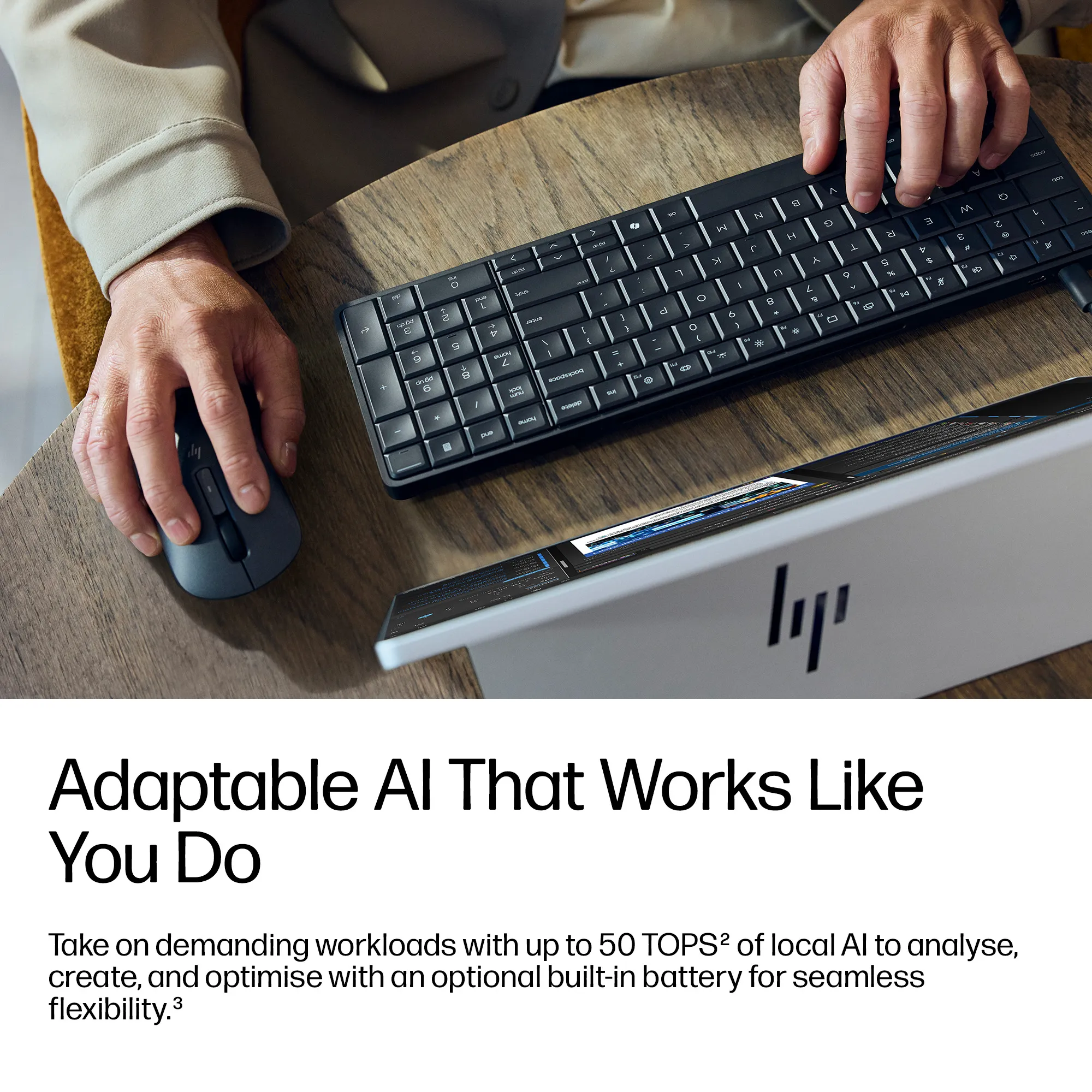 HP EliteBoard G1a Next Gen AI PC AMD Ryzen AI 5 330, 16 Gt, 512 Gt, Win 11 Pro -p&ouml;yt&auml;tietokone, musta