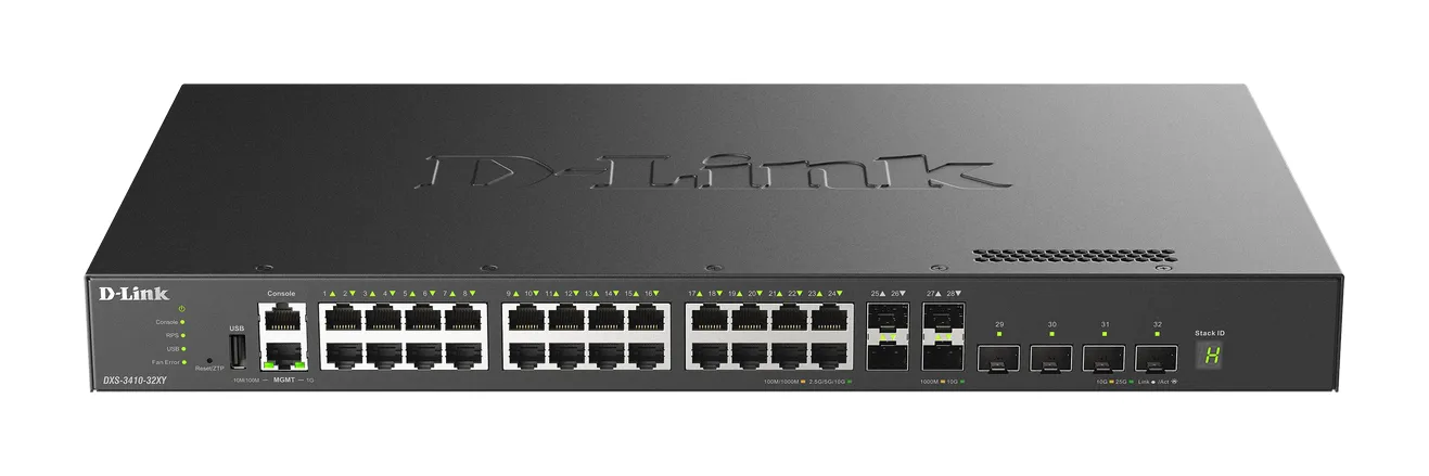 D-Link DXS-3410-32XY/E - Managed Layer 3 Ethernet switch, Black