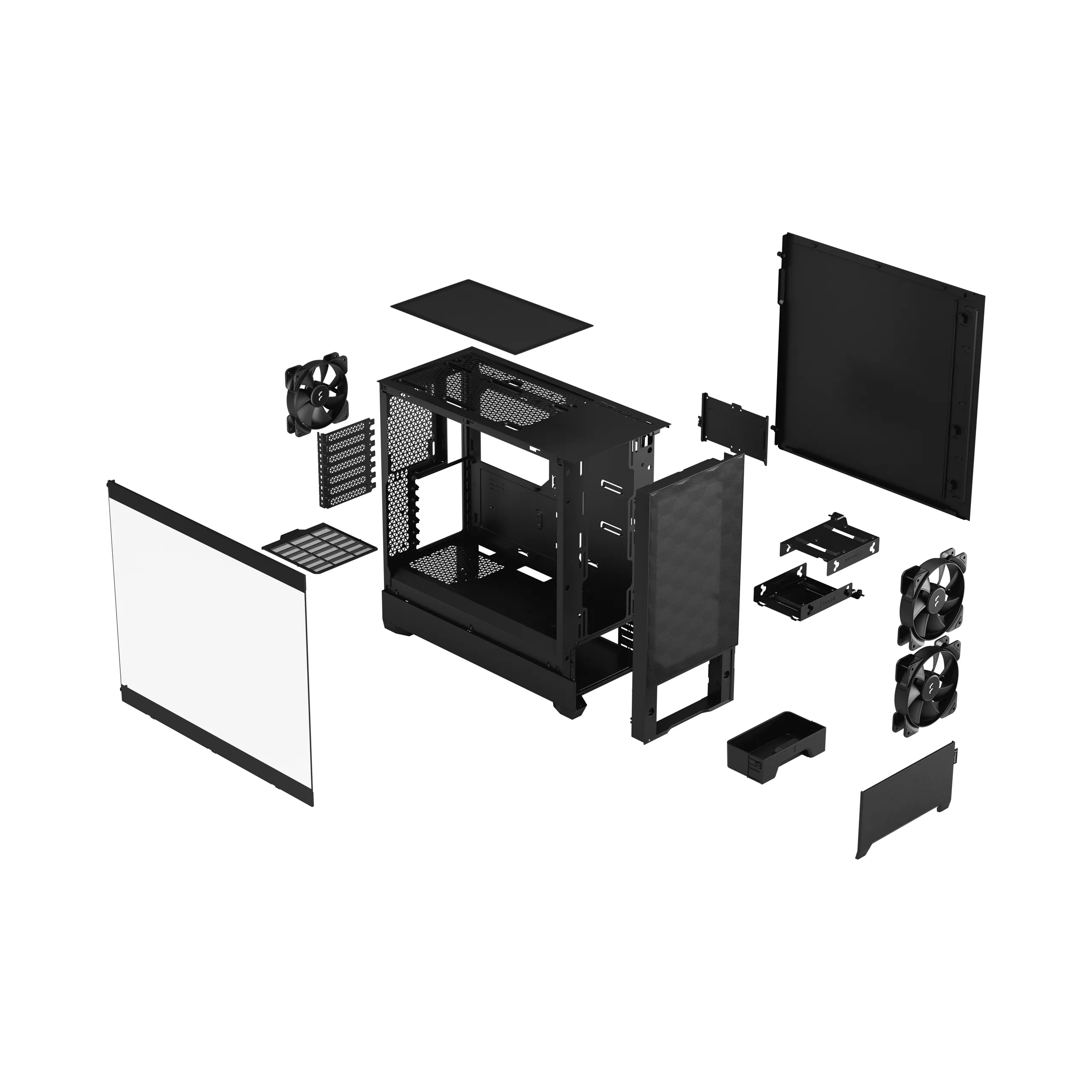 Fractal Design Pop Air - Mid Tower case with window, Black / Clear Tint