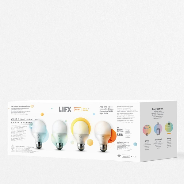 LIFX Mini Day &amp;Dusk - LED-lamppu (pakkaus sis&auml;lt&auml;&auml; 4)