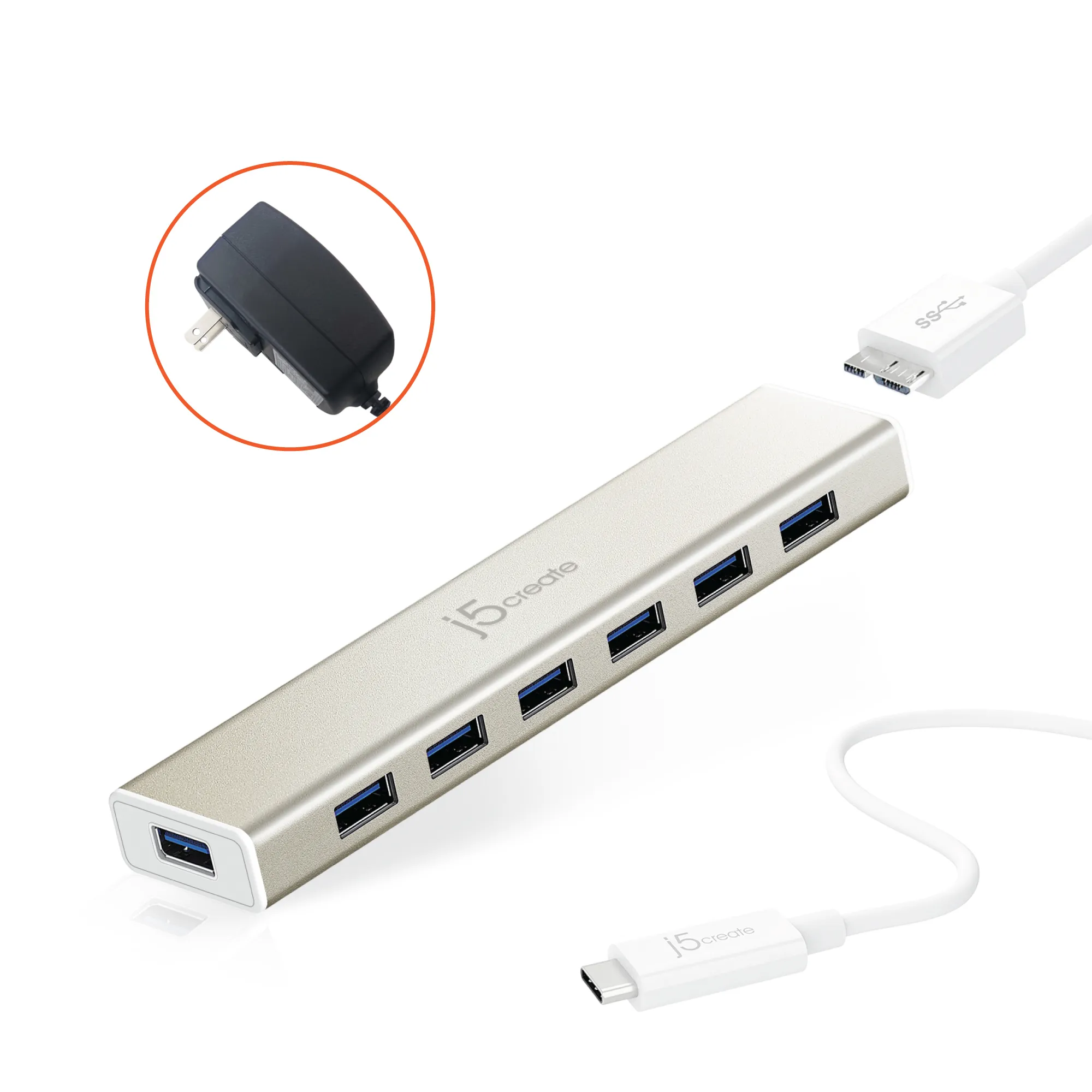 J5 Create USB-C 7- PORT HUB - EU/UK