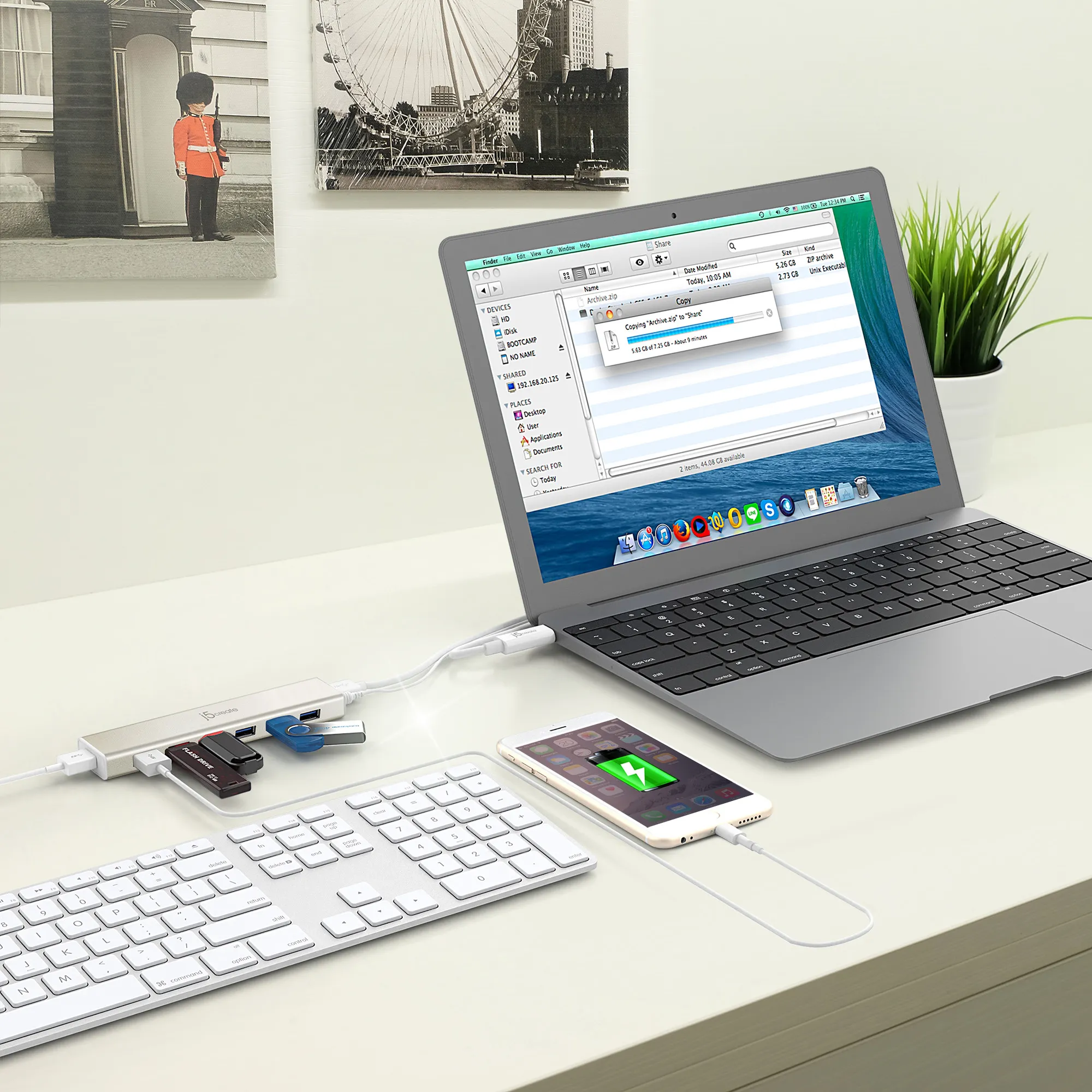 J5 Create USB-C 7- PORT HUB - EU/UK