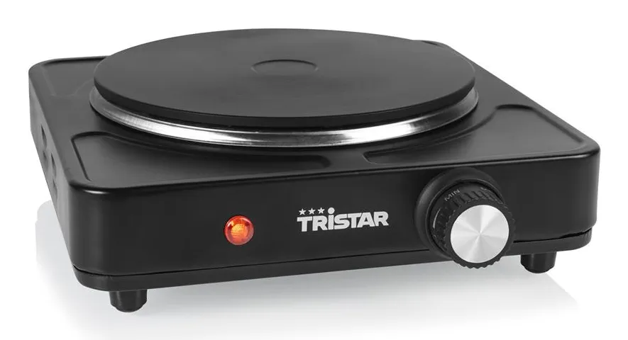 TRISTAR KP-6151 Elektrisk kokplatta med en kokzon 1500W, 18,5 cm, Svart