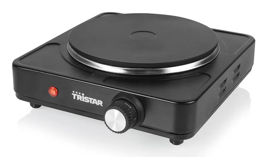TRISTAR KP-6151 Elektrisk kokplatta med en kokzon 1500W, 18,5 cm, Svart