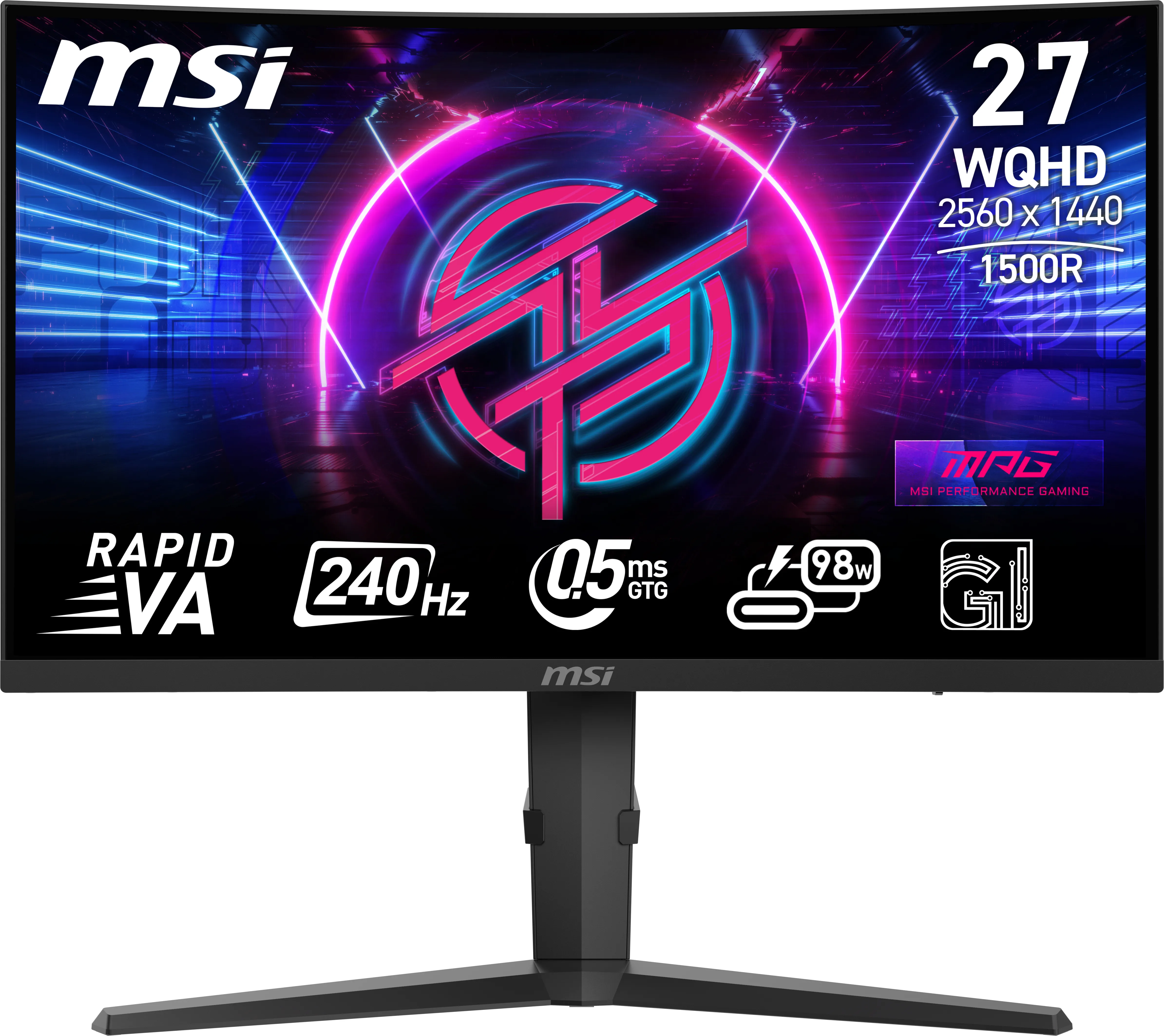 MSI 27" MAG 275CQRX QHD, VA - curved gamingsk&auml;rm