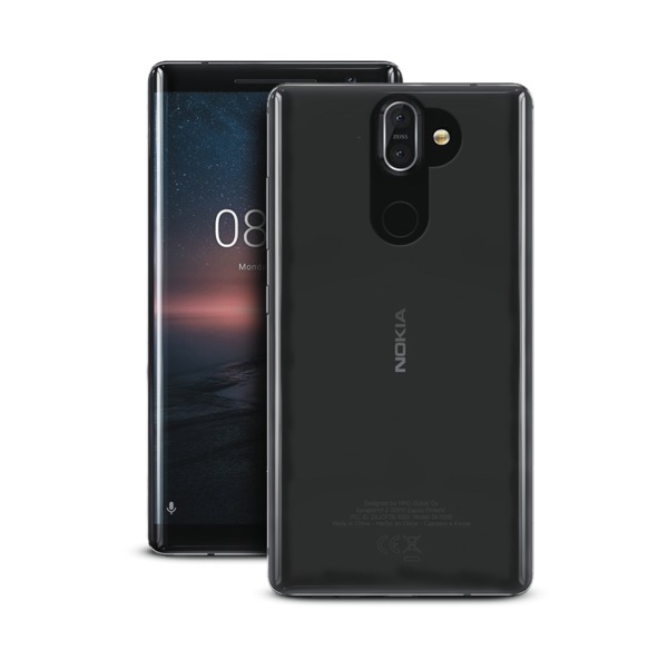 Puro Nokia 8 Sirocco, 0.3 Nude Cover, l&auml;pin&auml;kyv&auml;
